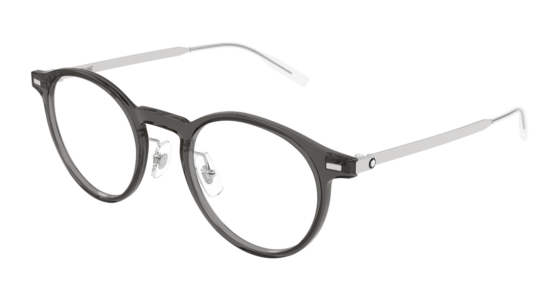 Occhiali da vista montblanc mb0426o 004 gris round/oval/panthos masculino taglia 48mm - Vista principale