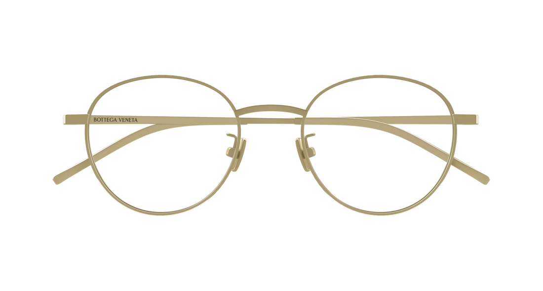 Gafas graduadas bottega veneta bv1424oa 001 bronce round/oval/panthos unisex talla 50mm - Vista de detalle