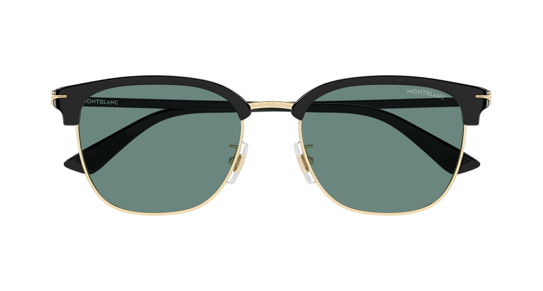 Occhiali da sole montblanc mb0439sa 002 dorado rectangular / squared masculino taglia 55mm - Vista dettagliata