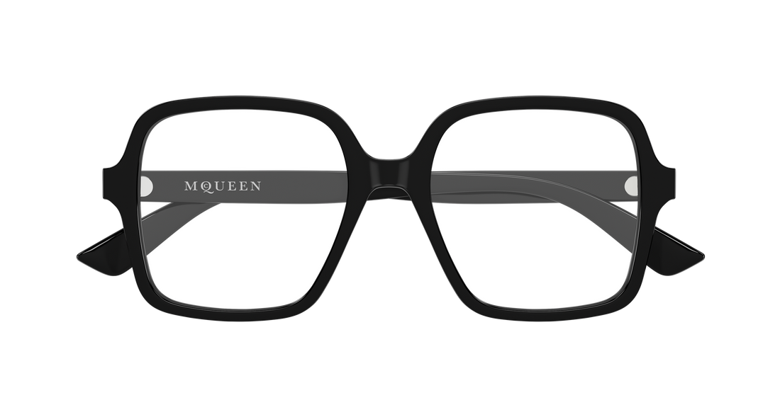 Gafas graduadas alexander mcqueen am0538o 001 negro rectangular / squared femenino talla 52mm - Vista de detalle