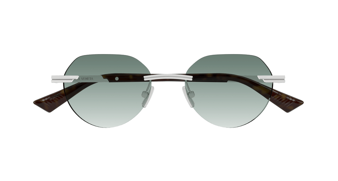 Occhiali da sole bottega veneta bv1379s 002 plateado round masculino taglia 51mm - Vista dettagliata