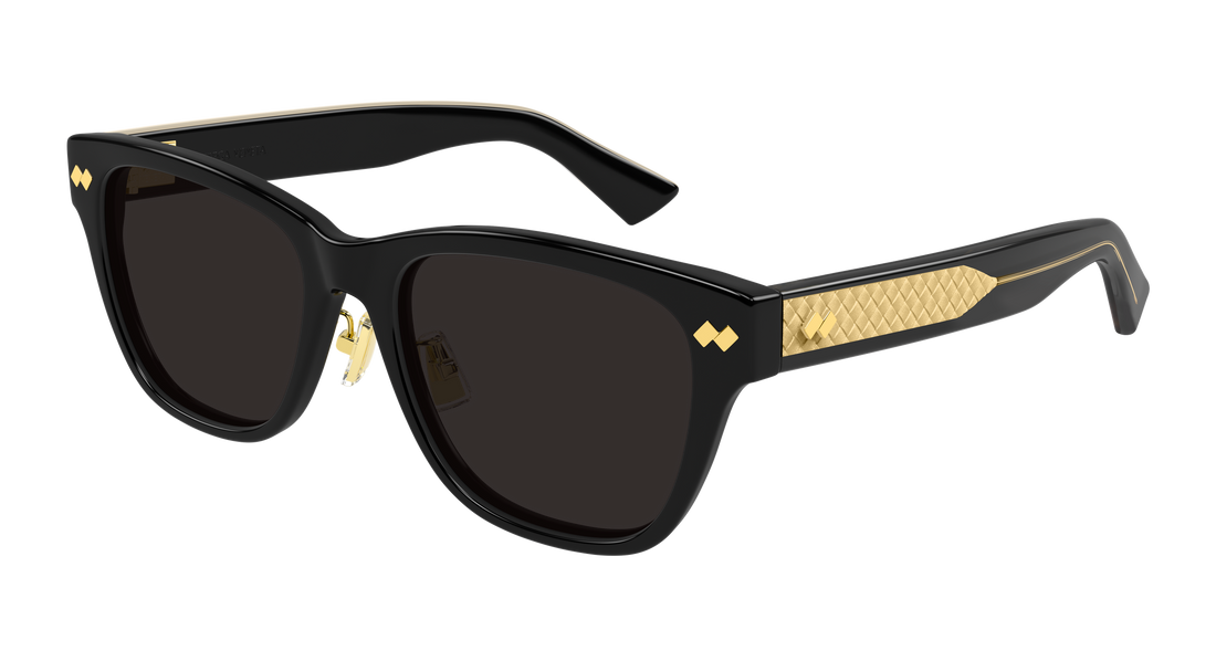 Occhiali da sole bottega veneta bv1402sk 001 negro rectangular / squared unisex taglia 55mm - Vista principale