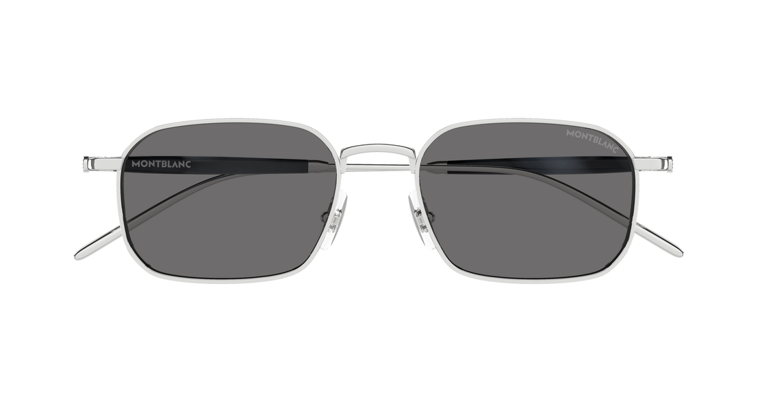 Occhiali da sole montblanc mb0441s 003 plateado rectangular / squared masculino taglia 52mm - Vista dettagliata