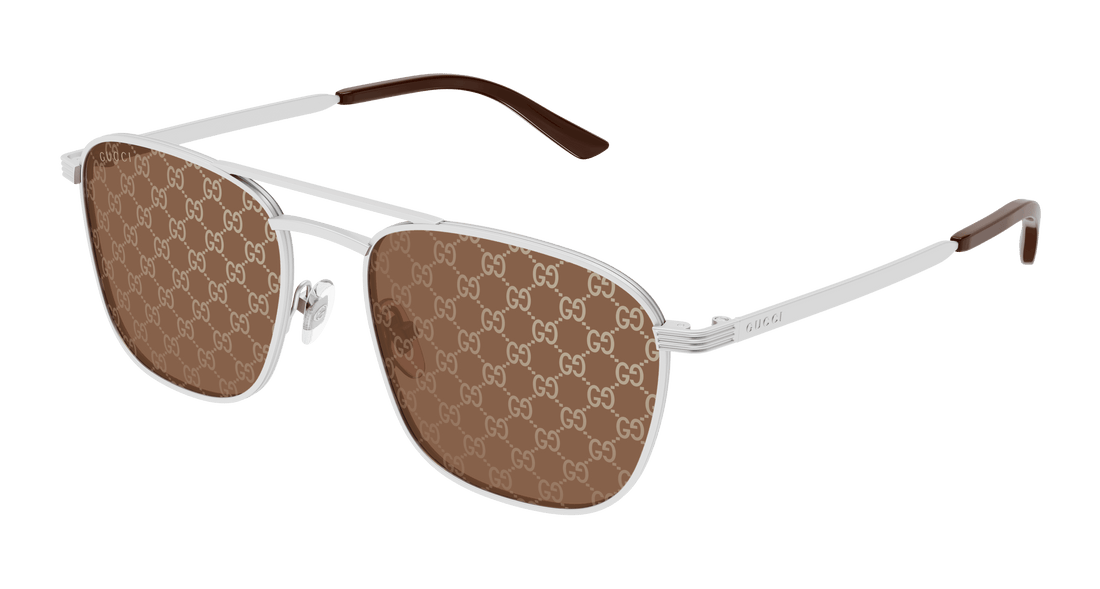 Sunglasses gucci gg1881s 004 plateado square masculino size 54mm - Main view