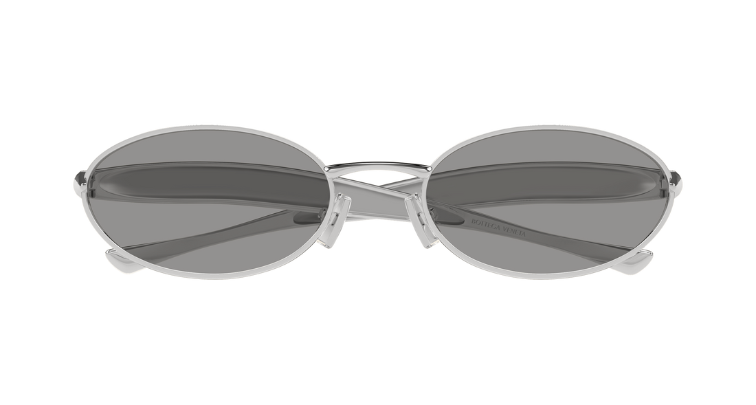 Lunettes de soleil bottega veneta bv1386s 007 plateado round/oval/panthos unisex taille 57mm - Vue détaillée