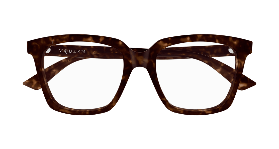 Occhiali da vista alexander mcqueen am0513o 002 havana cat eye femenino taglia 53mm - Vista dettagliata