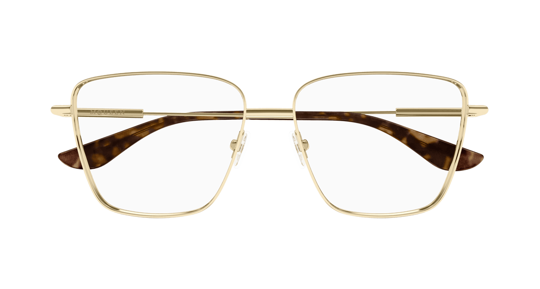 Occhiali da vista alexander mcqueen am0503o 002 dorado square femenino taglia 55mm - Vista dettagliata