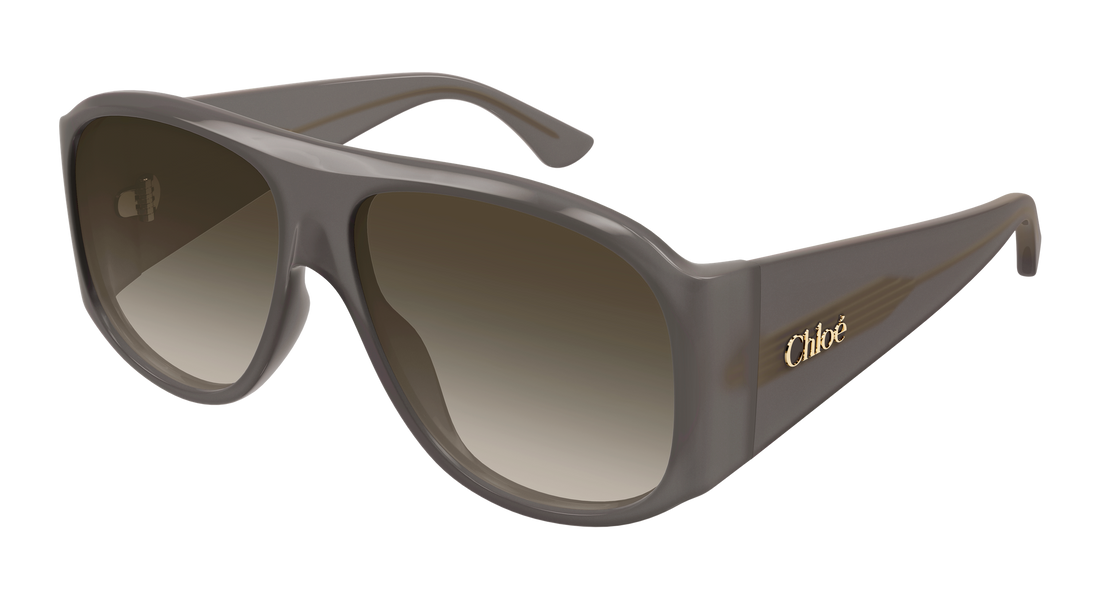 Occhiali da sole chloé ch0347s 004 gris pilot/navigator femenino taglia 60mm - Vista principale