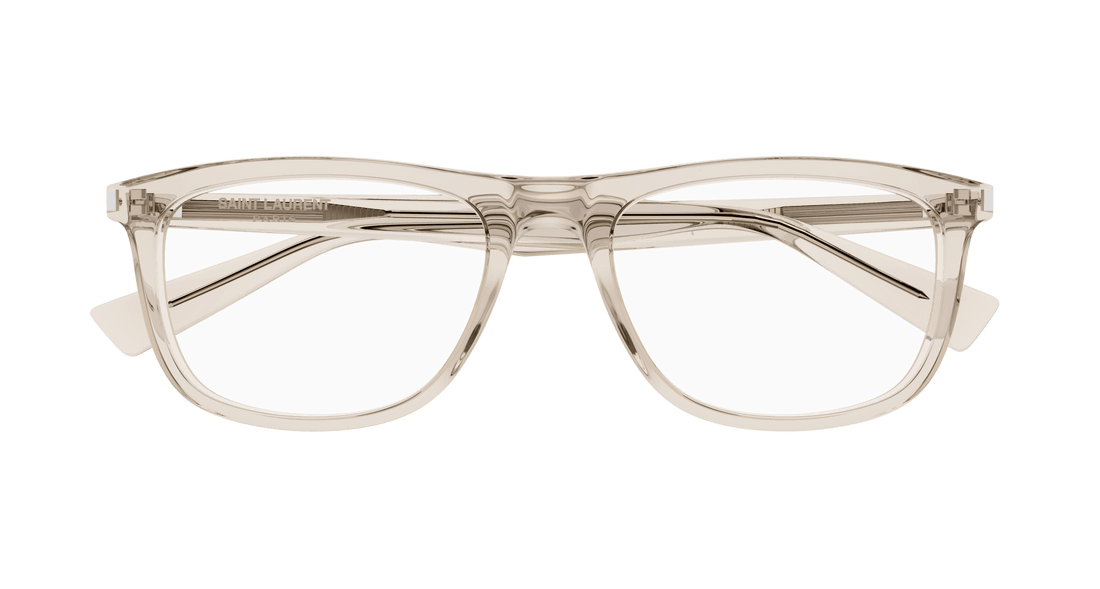 Prescription glasses saint laurent sl 812 004 beige square unisex size 56mm - Detailed view