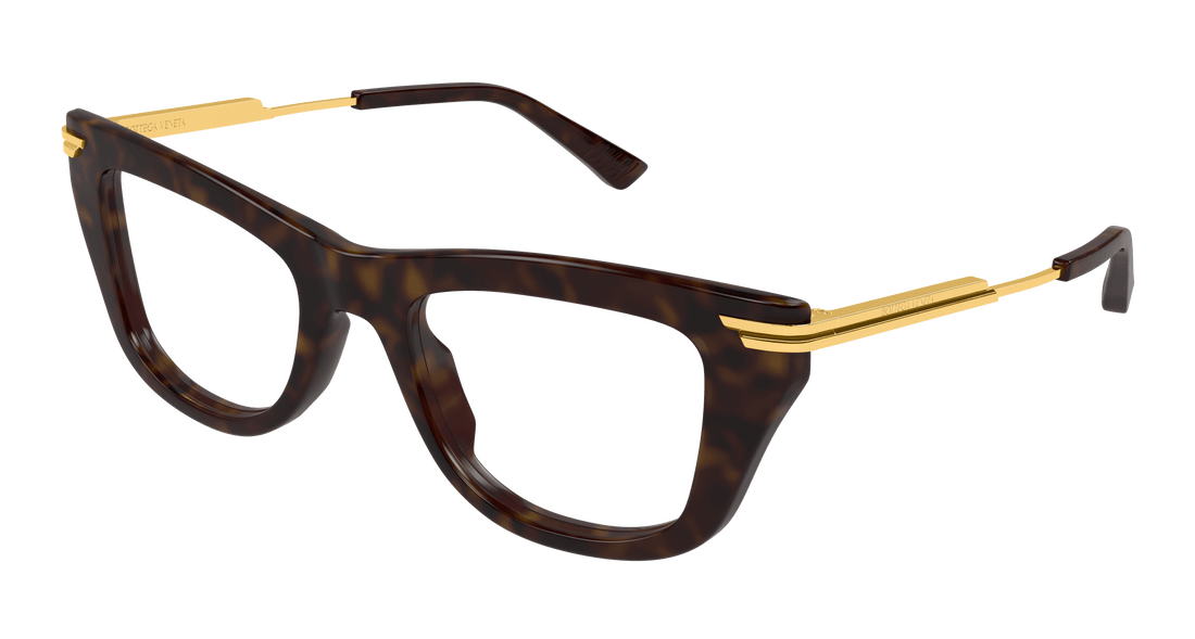 Prescription glasses bottega veneta bv1370o 002 havana square unisex size 50mm - Main view