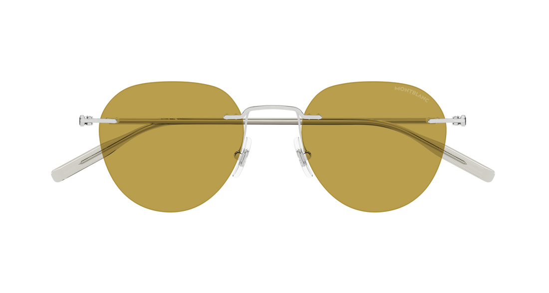 Occhiali da sole montblanc mb0428s 005 plateado round/oval/panthos masculino taglia 51mm - Vista dettagliata