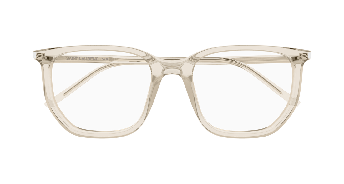 Prescription glasses saint laurent sl 802 004 beige geometric unisex size 55mm - Detailed view