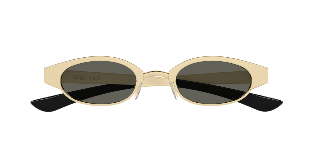 Sunglasses alexander mcqueen am0545s 001 dorado round/oval/panthos unisex size 48mm - Detailed view