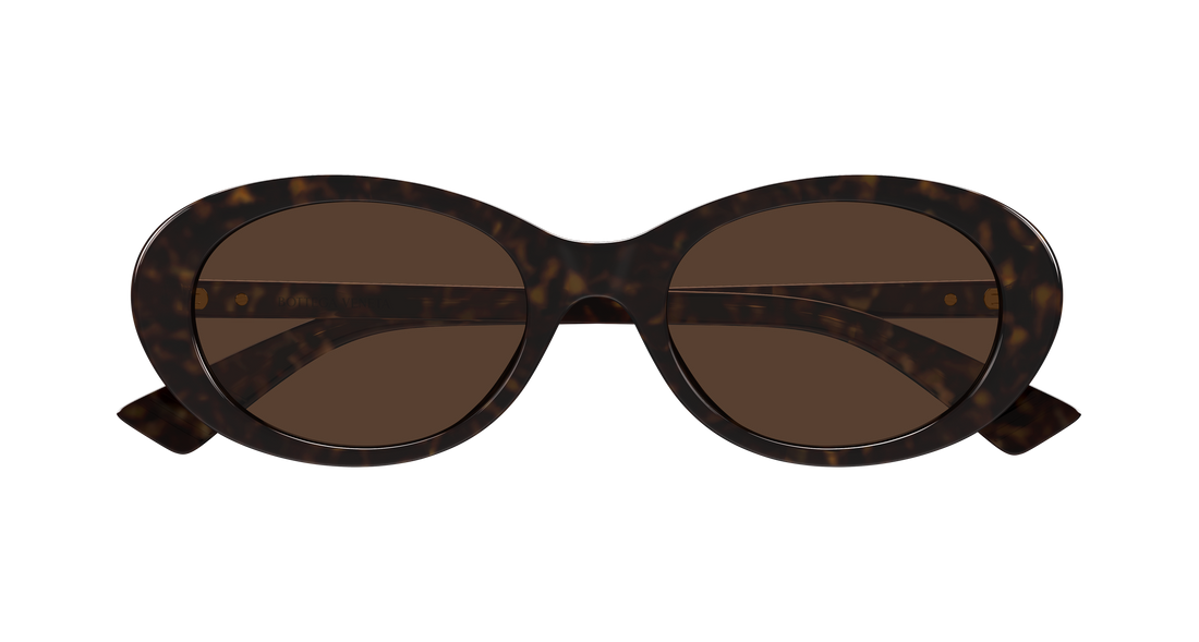 Lunettes de soleil bottega veneta bv1415sk 002 havana round/oval/panthos femenino taille 54mm - Vue détaillée