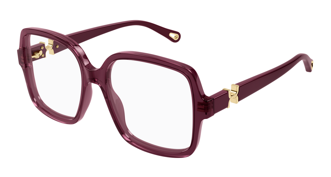 Glasögon chloé ch0335o 005 burdeos rectangular / squared femenino storlek 54mm - Huvudvy