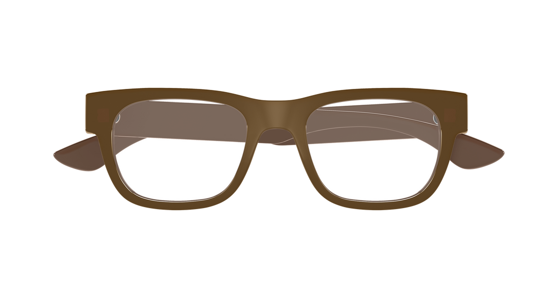 Occhiali da vista alexander mcqueen am0531o 003 marron rectangular / squared masculino taglia 51mm - Vista dettagliata