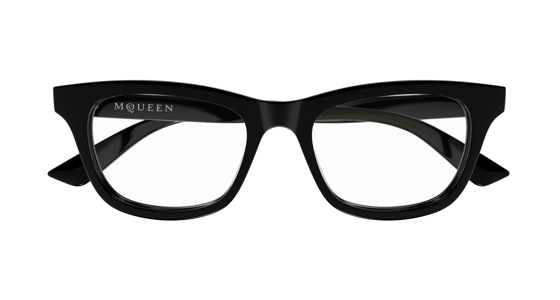 Occhiali da vista alexander mcqueen am0515o 007 negro cat eye femenino taglia 52mm - Vista dettagliata