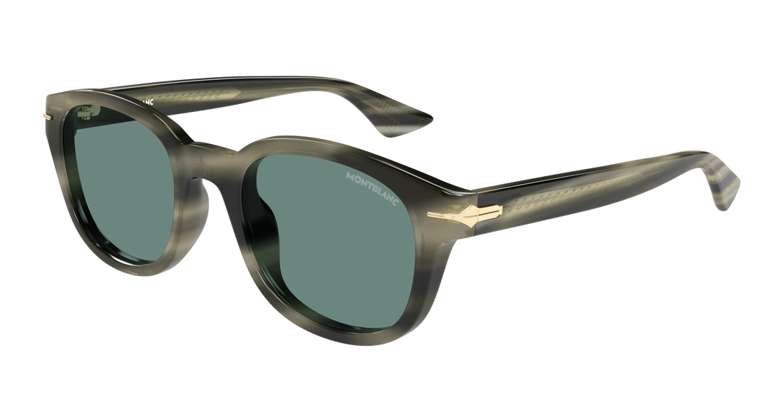 Sonnenbrillen montblanc mb0435s 005 havana round/oval/panthos masculino größe 51mm - Hauptansicht