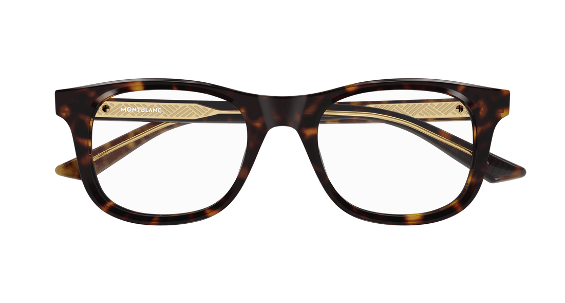 Occhiali da vista montblanc mb0385o 007 havana square masculino taglia 54mm - Vista dettagliata