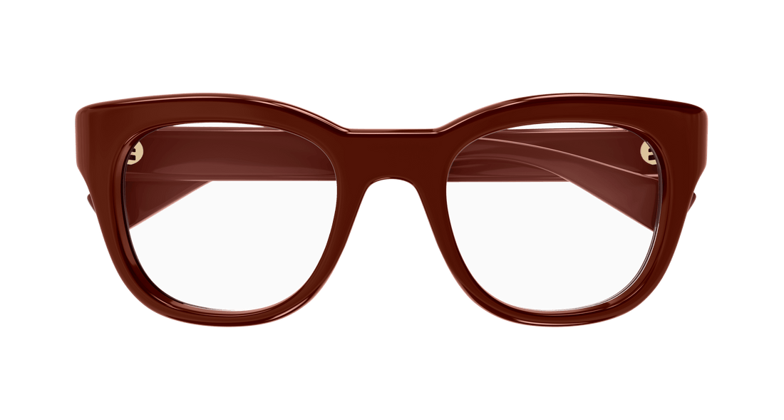 Óculos graduados gucci gg1812o 003 burdeos square masculino tamanho 51mm - Vista de detalhe