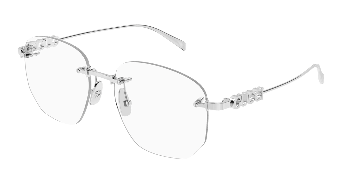 Óculos graduados gucci gg1806o 004 plateado square femenino tamanho 54mm - Vista principal