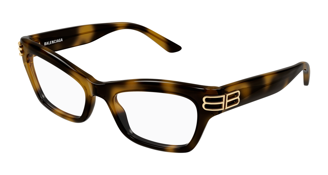 Occhiali da vista balenciaga bb0435o 003 havana cat eye femenino taglia 54mm - Vista principale