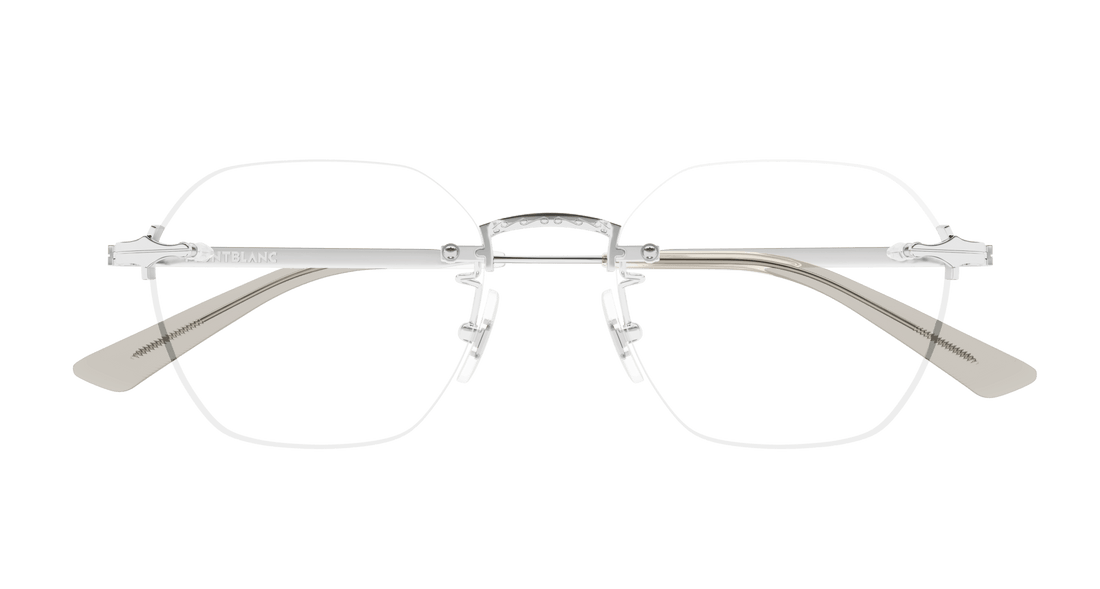 Brillen montblanc mb0403o 002 plateado round masculino größe 50mm - Detailansicht