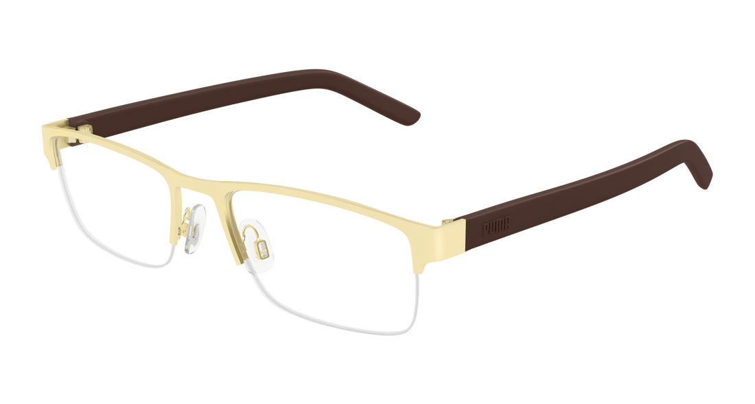 Óculos graduados puma pu0497o 003 dorado square masculino tamanho 54mm - Vista principal