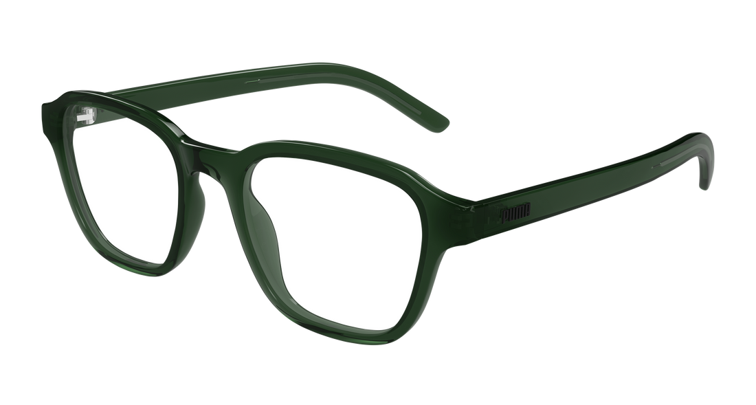 Gafas graduadas puma pu0518o 005 verde rectangular / squared masculino talla 51mm - Vista principal