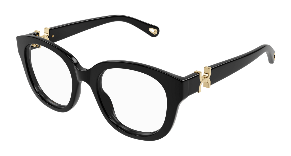 Brillen chloé ch0304o 001 negro round femenino größe 51mm - Hauptansicht