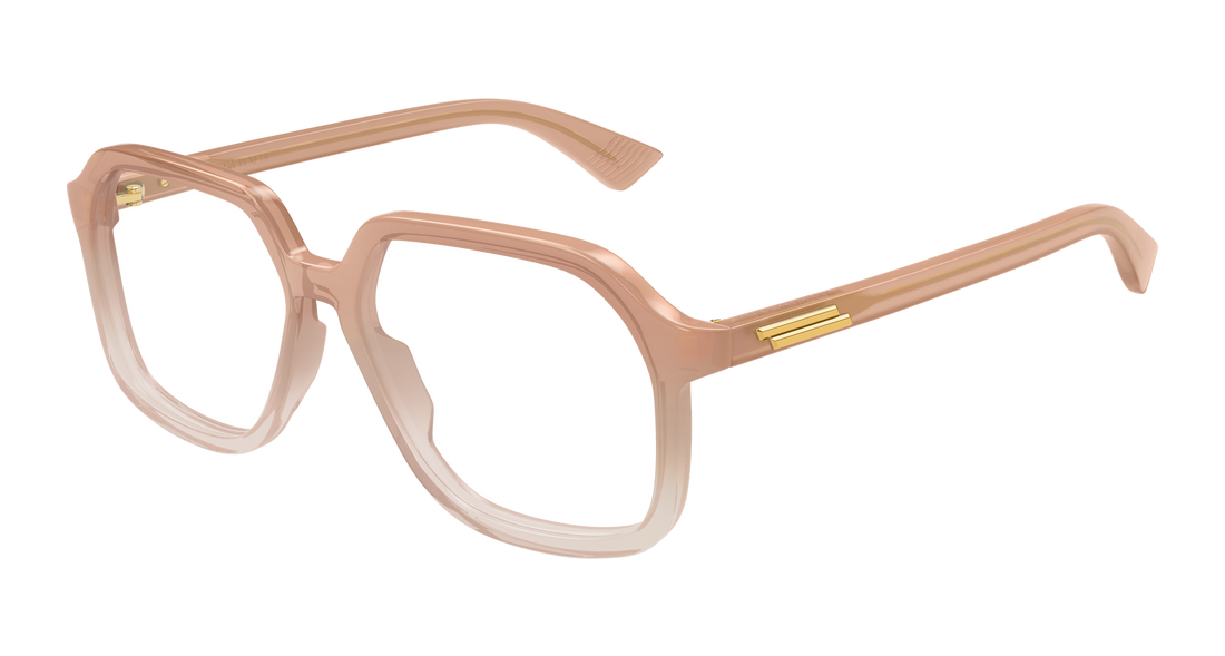 Occhiali da vista bottega veneta bv1329o 007 rosa rectangular / squared unisex taglia 55mm - Vista principale