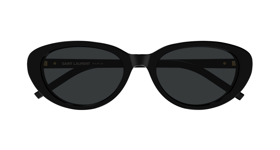 Óculos de sol saint laurent sl m154 001 negro round/oval/panthos femenino tamanho 55mm - Vista de detalhe