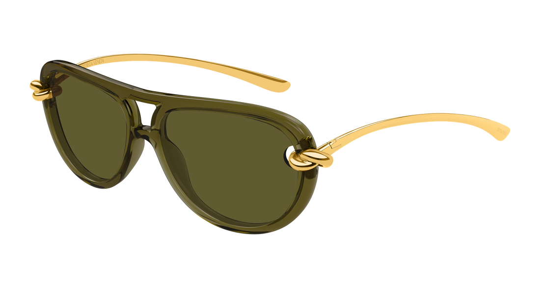 Lunettes de soleil bottega veneta bv1418s 003 verde pilot/navigator femenino taille 58mm - Vue principale