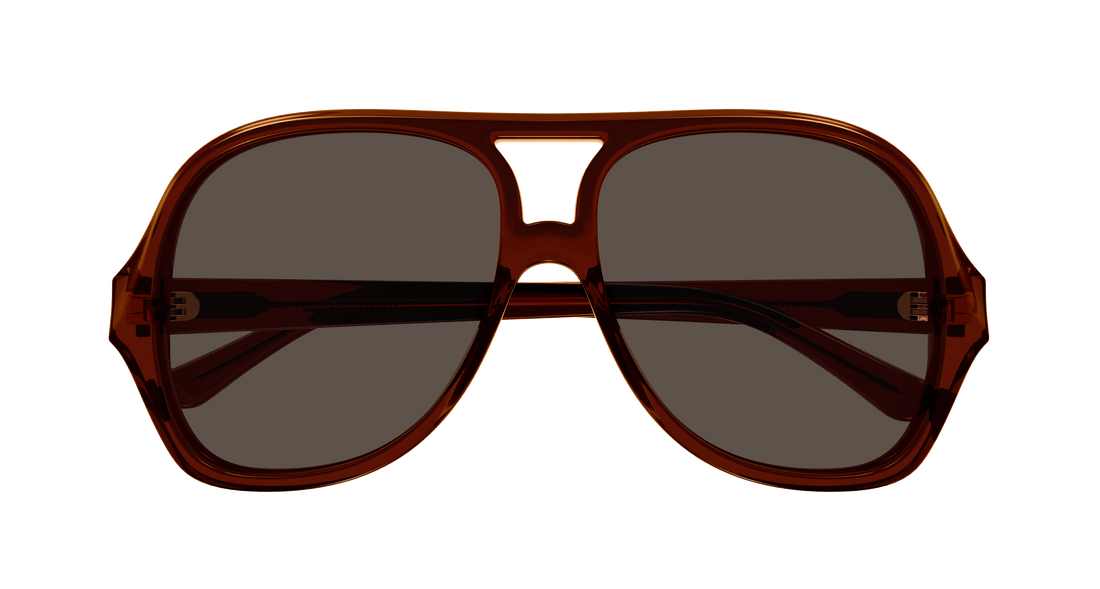 Óculos de sol chloé ch0289s 002 marron pilot femenino tamanho 58mm - Vista de detalhe