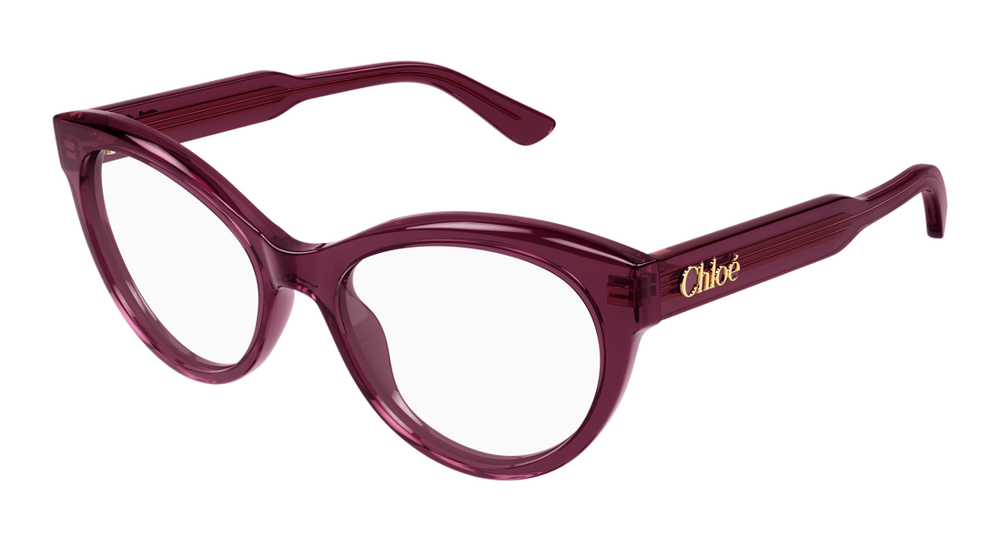 Briller chloé ch0342o 005 burdeos cat eye femenino størrelse 52mm - Hovedvisning