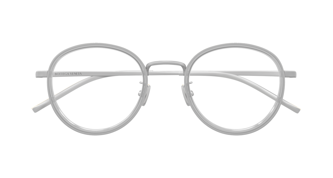 Prescription glasses bottega veneta bv1428oa 004 plateado round/oval/panthos unisex size 50mm - Detailed view