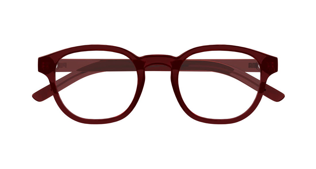 Gafas graduadas puma pu0516o 004 burdeos round/oval/panthos masculino talla 50mm - Vista de detalle