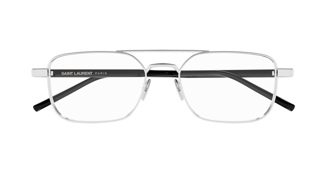 Occhiali da vista saint laurent sl 780 001 plateado square masculino taglia 52mm - Vista dettagliata