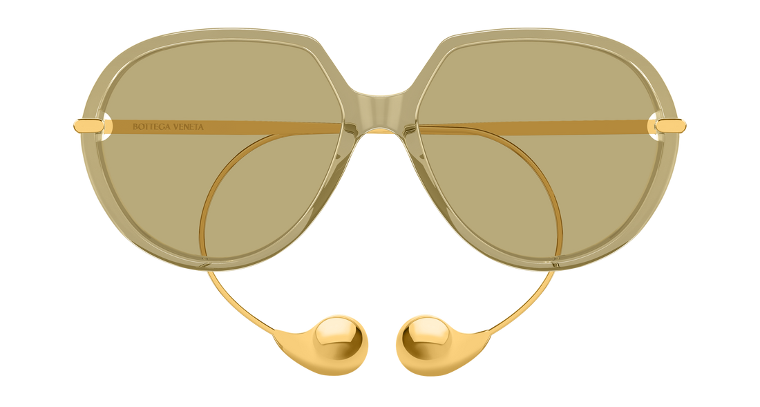 Lunettes de soleil bottega veneta bv1436s 004 amarillo unisex taille 60mm - Vue détaillée