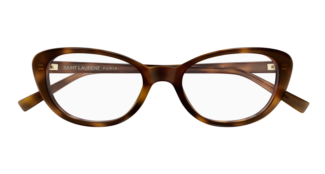 Brillen saint laurent sl 822 opt 003 havana cat eye femenino größe 52mm - Detailansicht