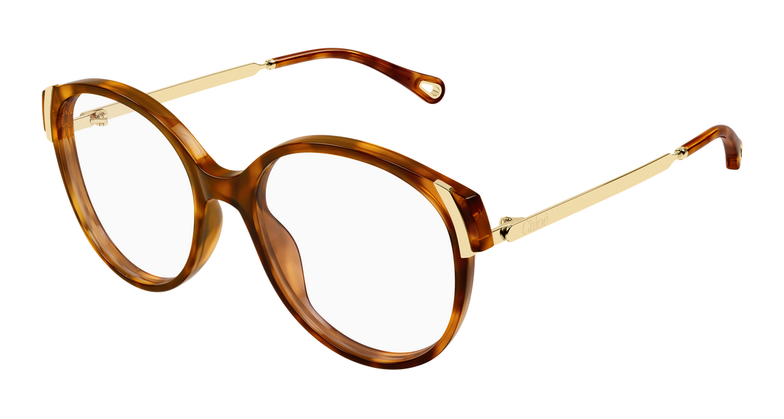 Brillen chloé ch0328o 002 havana round/oval/panthos femenino größe 52mm - Hauptansicht