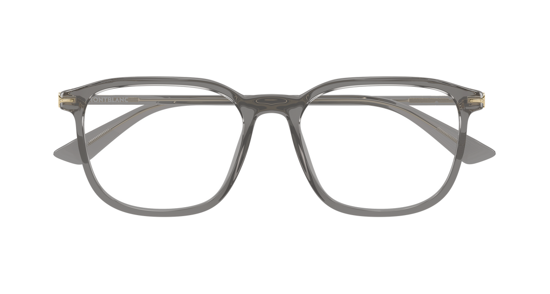 Occhiali da vista montblanc mb0438o 003 gris rectangular / squared masculino taglia 53mm - Vista dettagliata