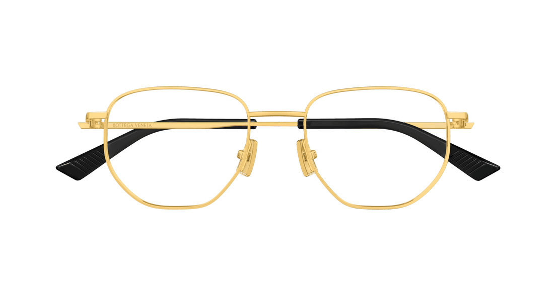 Briller bottega veneta bv1301o 004 dorado round unisex størrelse 52mm - Detaljeret visning