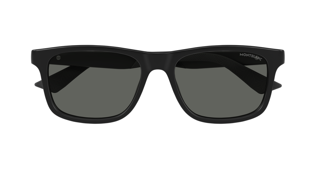 Occhiali da sole montblanc mb0432s 002 negro rectangular / squared masculino taglia 55mm - Vista dettagliata