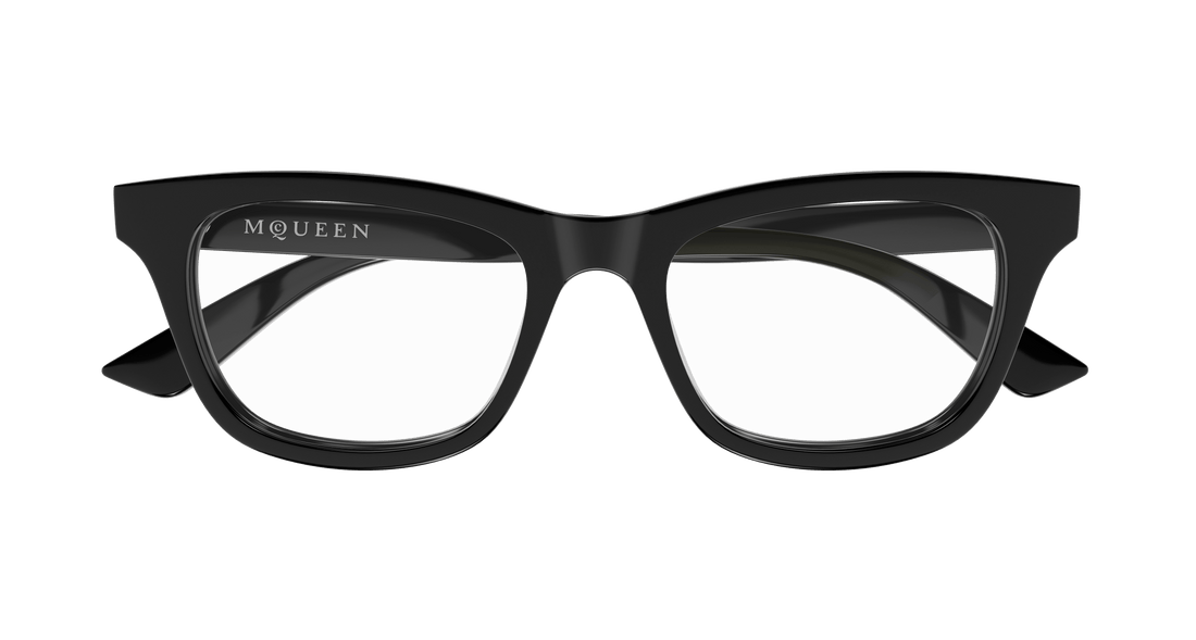 Occhiali da vista alexander mcqueen am0515o 011 gris cat eye femenino taglia 52mm - Vista dettagliata