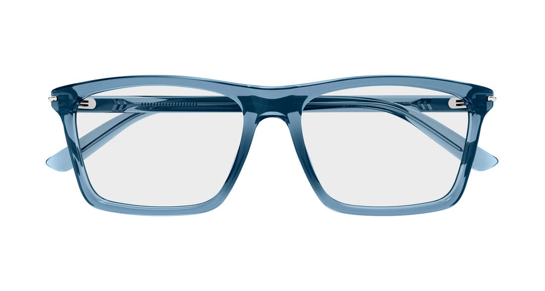 Occhiali da vista gucci gg1445o 011 azul rectangular / squared masculino taglia 56mm - Vista dettagliata