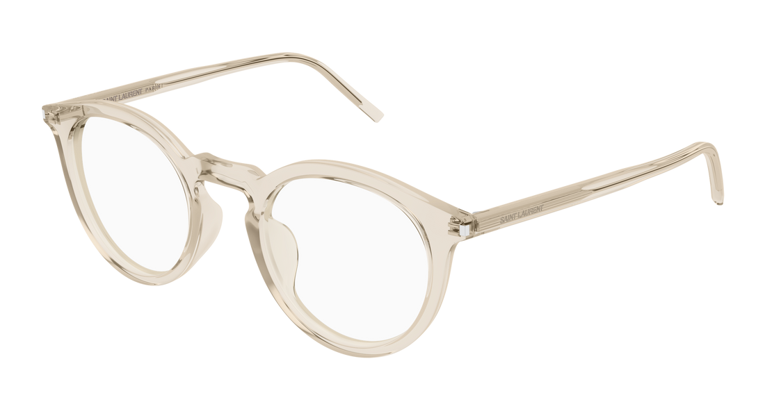 Lunettes de vue saint laurent sl 347/f 004 beige round unisex taille 48mm - Vue principale