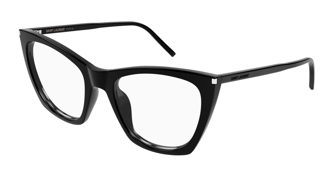 Prescription glasses saint laurent sl 214 kate thin opt 001 negro cat eye femenino size 55mm - Main view