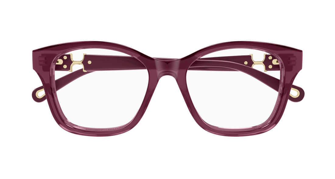 Glasögon chloé ch0334o 005 burdeos cat eye femenino storlek 50mm - Detaljvy