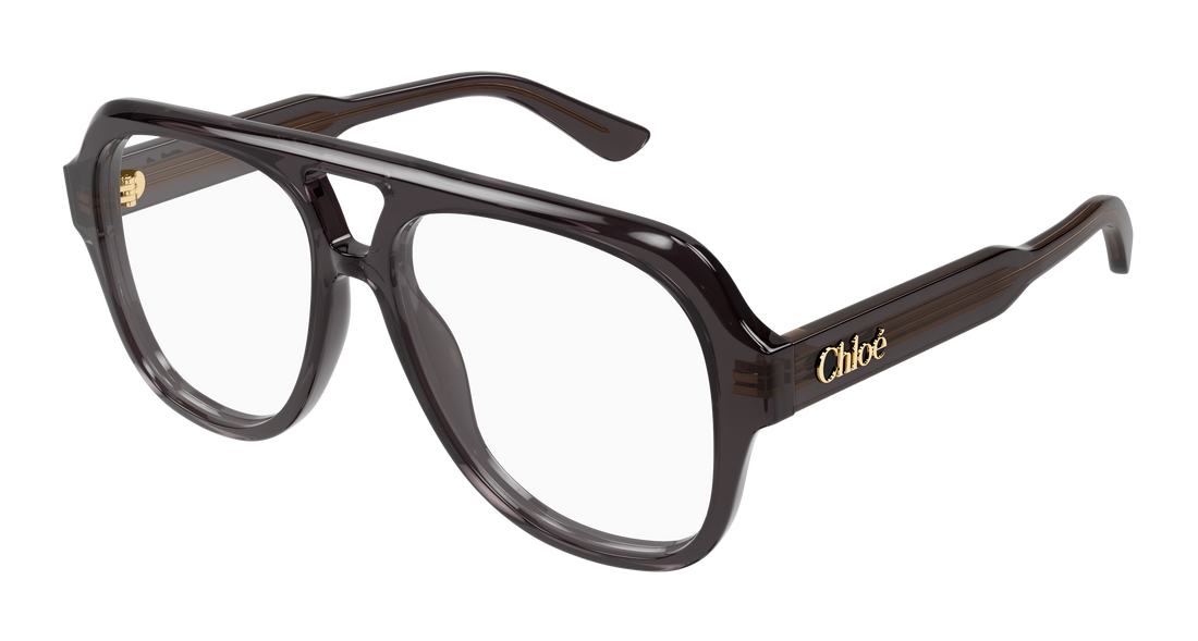 Lunettes de vue chloé ch0339o 001 gris pilot/navigator femenino taille 56mm - Vue principale